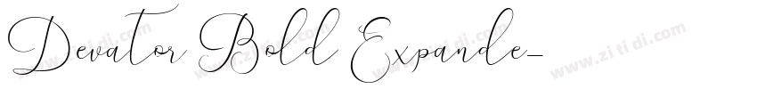 Devator Bold Expande字体转换